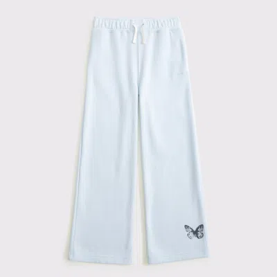 Abercrombie & Fitch Essential Wide Leg Sweatpants In Gray