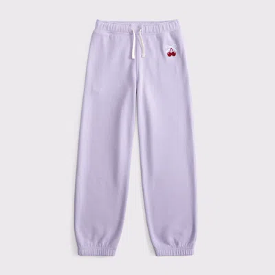 Abercrombie & Fitch Graphic Fleece Sweatpants In Purple