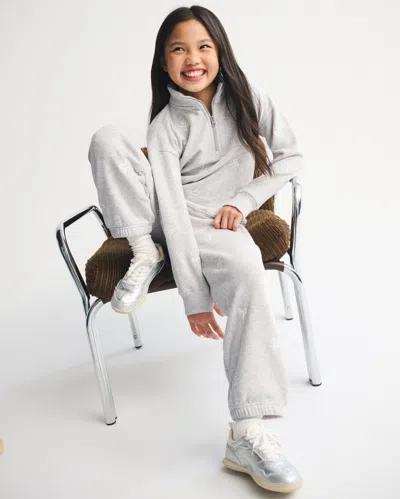 Abercrombie & Fitch Embroidered Bow Fleece Sweatpants In White