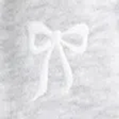 Abercrombie & Fitch Embroidered Bow Fleece Sweatpants In White