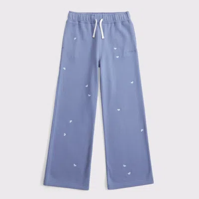 Abercrombie & Fitch Essential Wide Leg Sweatpants In Blue