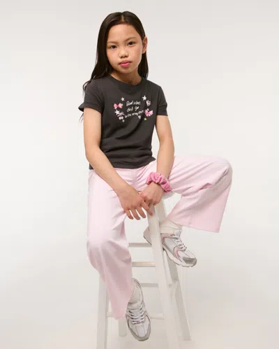 Abercrombie & Fitch Ypb Wide Leg Sweatpants In Pink