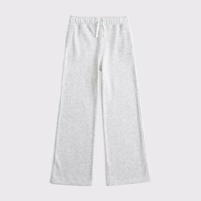 Abercrombie & Fitch Essential Wide Leg Sweatpants In Gray