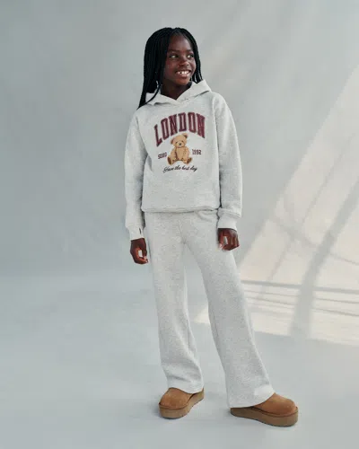 Abercrombie & Fitch Essential Wide Leg Sweatpants In Gray