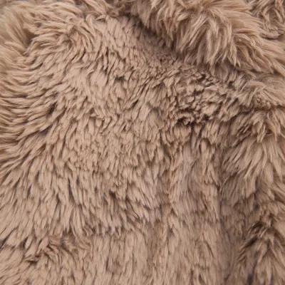 Abercrombie & Fitch Long Faux Fur Jacket In Brown