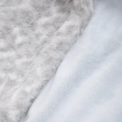 Abercrombie & Fitch Faux Fur Mockneck Jacket In Gray