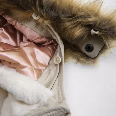 Abercrombie & Fitch Faux Fur Hooded Parka In Brown