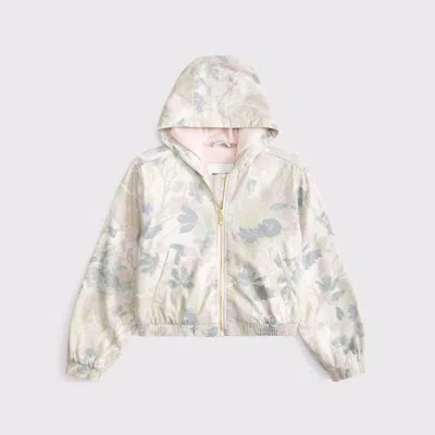 Abercrombie & Fitch Hooded Workwear Full-zip Jacket In White