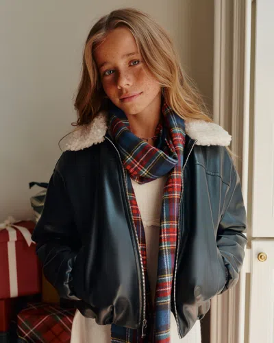 Abercrombie & Fitch Faux Fur-lined Vegan Leather Bomber Jacket In Black