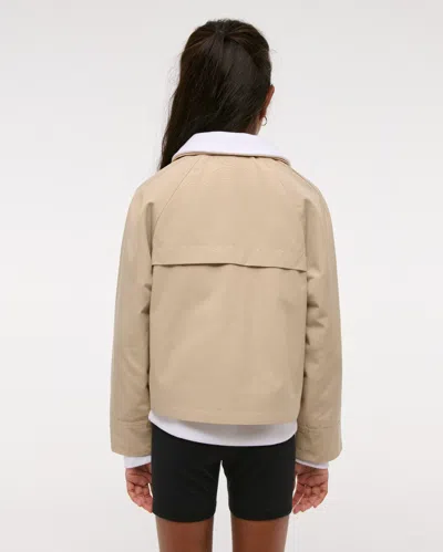 Abercrombie & Fitch Cropped Trench Coat In Neutral