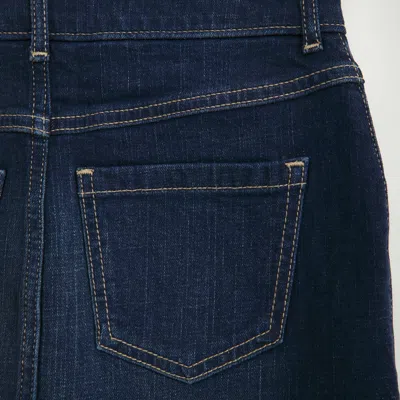 Abercrombie & Fitch Beaded Denim Mini Skort In Blue