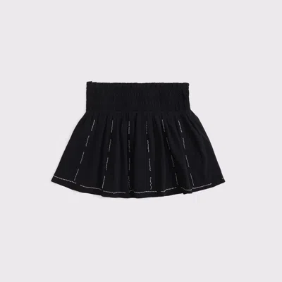 Abercrombie & Fitch Beaded Micro Mini Skort In Black