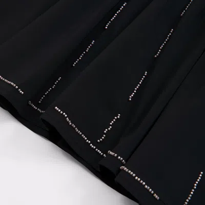 Abercrombie & Fitch Beaded Micro Mini Skort In Black