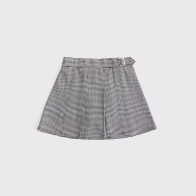 Abercrombie & Fitch Pleated Wrap Mini Skort In Multi