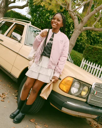 Abercrombie & Fitch Ruffle And Lace Mini Skort In Pink