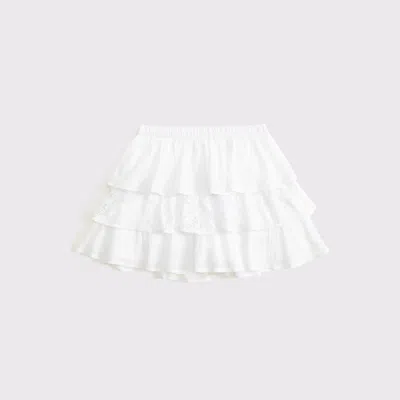 Abercrombie & Fitch Ruffle And Lace Mini Skort In Pink