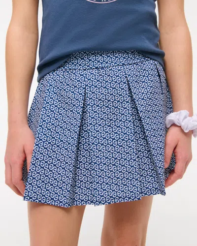 Abercrombie & Fitch Ypb Pleated Mini Skort In Blue