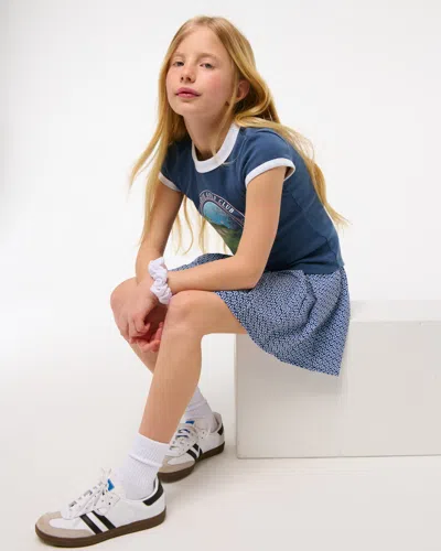 Abercrombie & Fitch Ypb Pleated Mini Skort In Blue