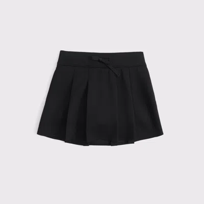 Abercrombie & Fitch Ypb Neoknit Pleated Mini Skort In Black