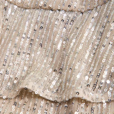 Abercrombie & Fitch Sequin Tiered Mini Skirt In Blue