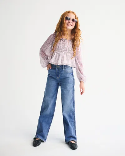 Abercrombie & Fitch Long-sleeve Flowy Babydoll Top In White