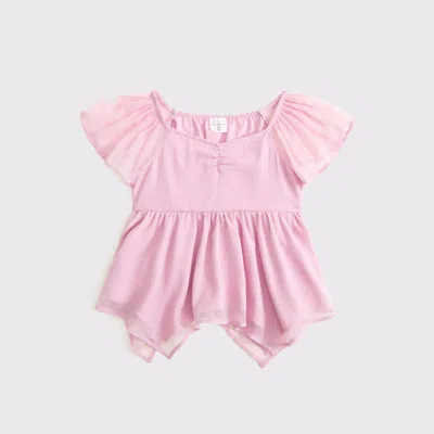 Abercrombie & Fitch Chiffon Babydoll Top In Multi