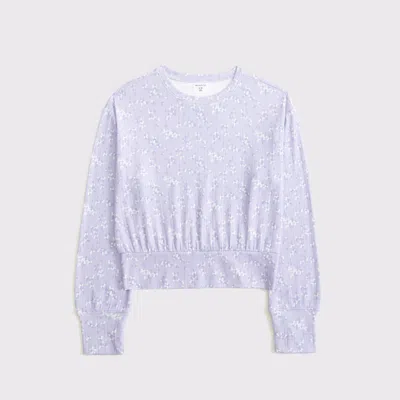 Abercrombie & Fitch Long-sleeve Banded Tee In Purple