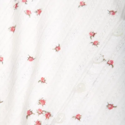 Abercrombie & Fitch Long-sleeve Button-through Tee In White