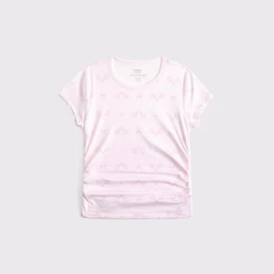 Abercrombie & Fitch Ypb Side Ruched Tee In Pink