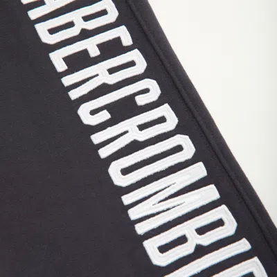 Abercrombie & Fitch Logo Baggy Open-hem Sweatpants In Gray