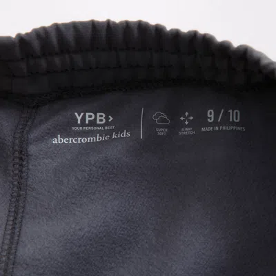 Abercrombie & Fitch Ypb Cozy-lined Logo Tape Sweatpants In Gray