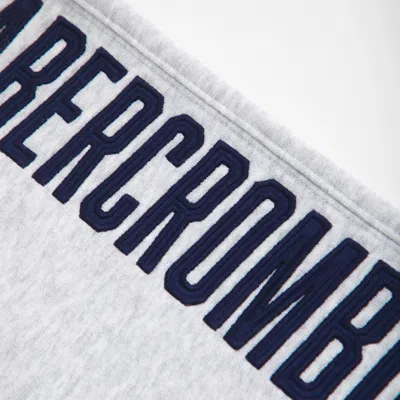 Abercrombie & Fitch Logo Baggy Open-hem Sweatpants In Gray