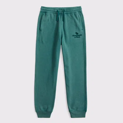 Abercrombie & Fitch Logo Joggers In Green