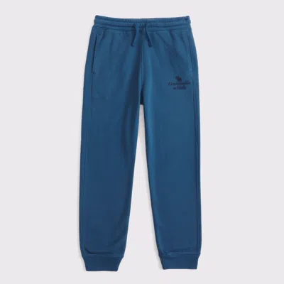 Abercrombie & Fitch Logo Joggers In Blue