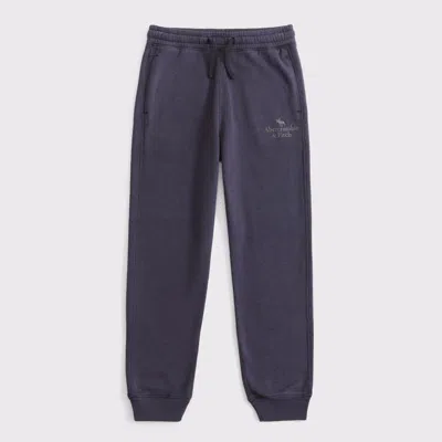 Abercrombie & Fitch Logo Joggers In Gray