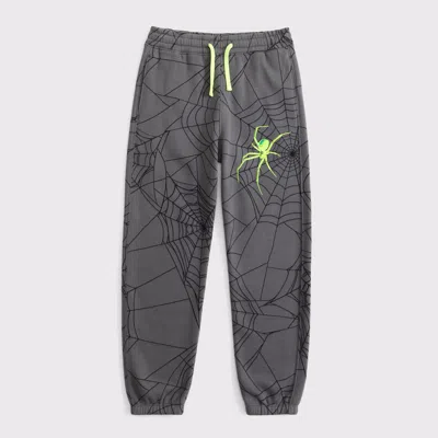 Abercrombie & Fitch Spooky Glow-in-the-dark Sweatpants In Gray