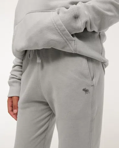 Abercrombie & Fitch Essential Icon Joggers In Gray