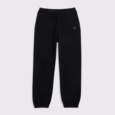 Abercrombie & Fitch Essential Icon Zip Pocket Sweatpants In Black