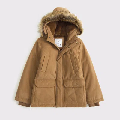 Abercrombie & Fitch A&f Ultra Parka In Brown
