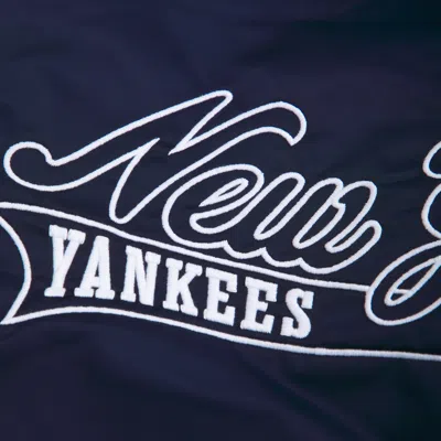 Abercrombie & Fitch New York Yankees Hooded Bomber Jacket In Blue