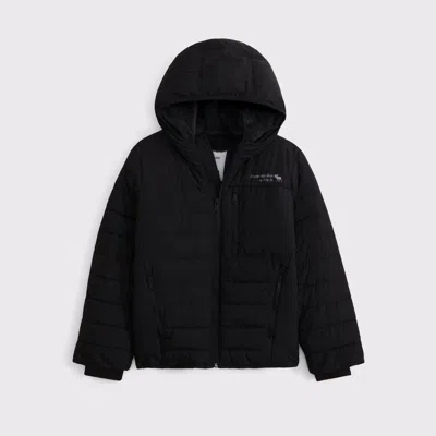Abercrombie & Fitch Cozy Performance Puffer In Black