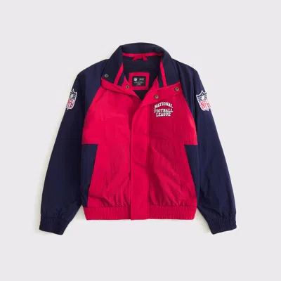 Abercrombie & Fitch Nfl Graphic Windbreaker In Blue