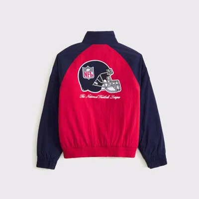 Abercrombie & Fitch Nfl Graphic Windbreaker In Blue