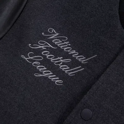 Abercrombie & Fitch Nfl Winterized Hooded Bomber Jacket In Black