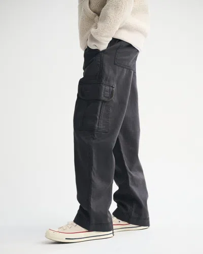Abercrombie & Fitch Baggy Cargo Pants In Gray