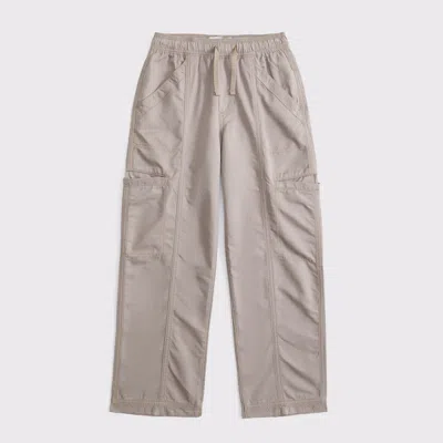 Abercrombie & Fitch Nylon Pull-on Pants In Neutral