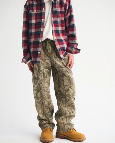 Abercrombie & Fitch Brushed Nylon Baggy Pull-on Pants In Multi