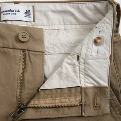 Abercrombie & Fitch Straight Twill Chinos In Brown