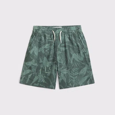 Abercrombie & Fitch Linen-blend Shorts In Green
