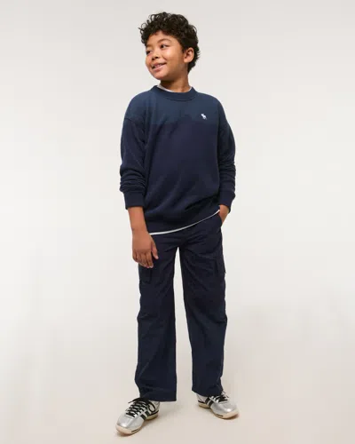 Abercrombie & Fitch Nylon Track Pants In Blue